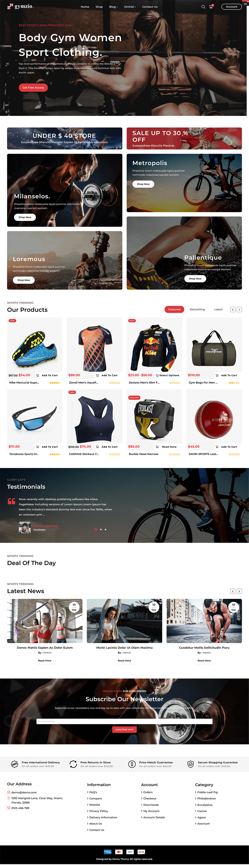 图片[1]-Gymzio - 全方位健身、健身房和运动服 WordPress WooCommerce 主题