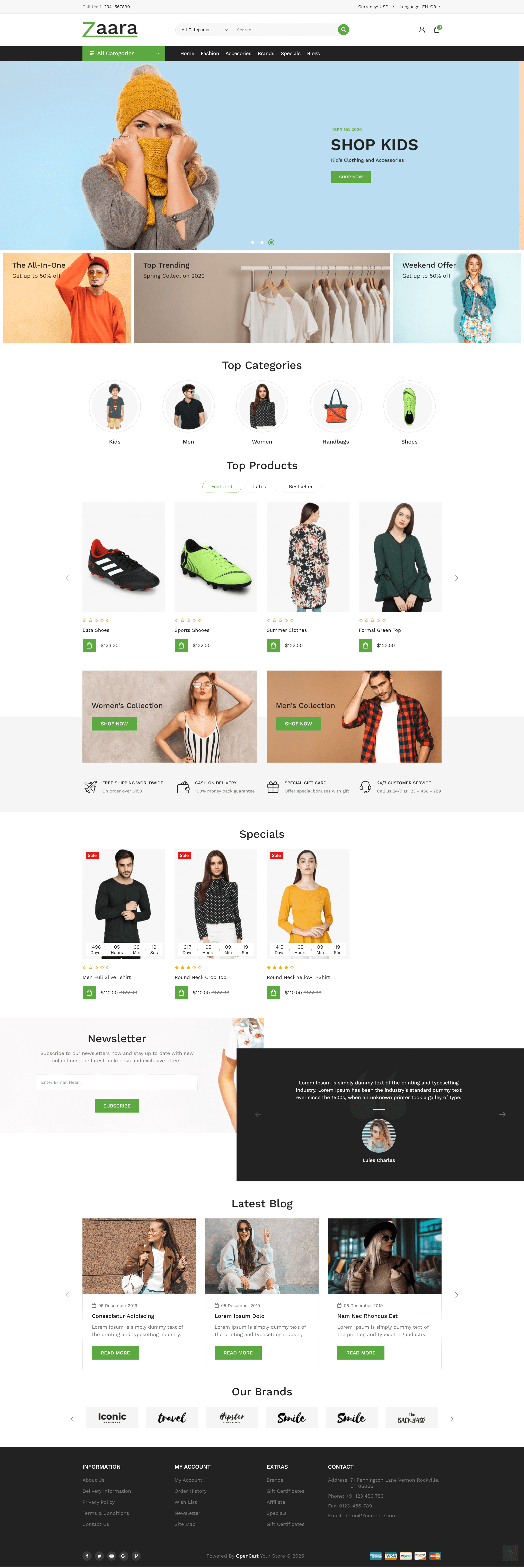 图片[1]-Zaara-时装店OpenCart模板 - LuLunet-LuLunet