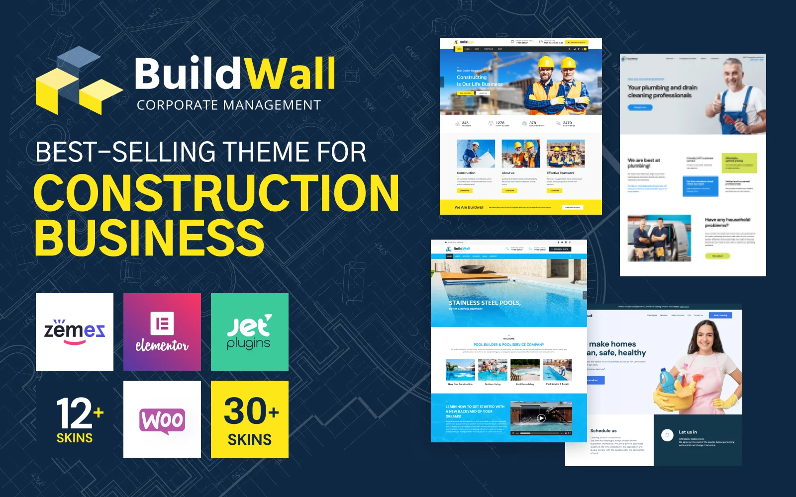 BuildWall-建筑公司多用途WordPress主题 - LuLunet-LuLunet