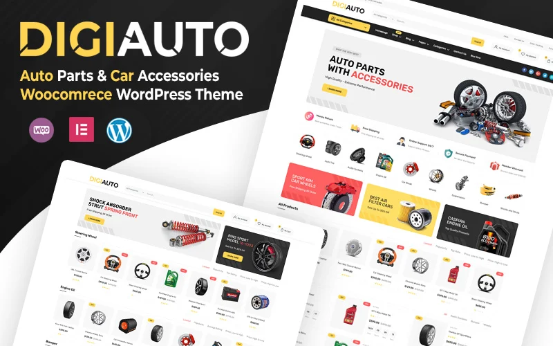 DigiAuto-汽车配件和汽车配件Woocomrece WordPress主题WooCommerce主题