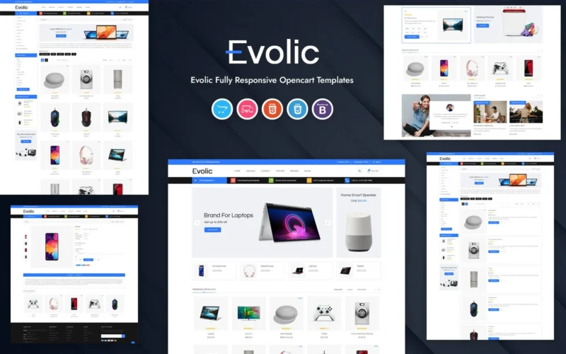 Evolic-电子OpenCart模板-LuLunet