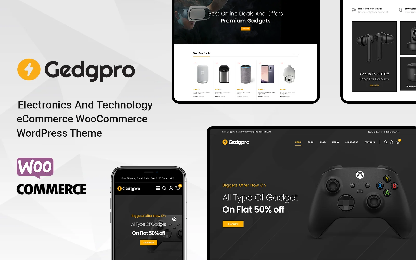 Gedgpro-电子和移动WooCommerce主题 - LuLunet-LuLunet