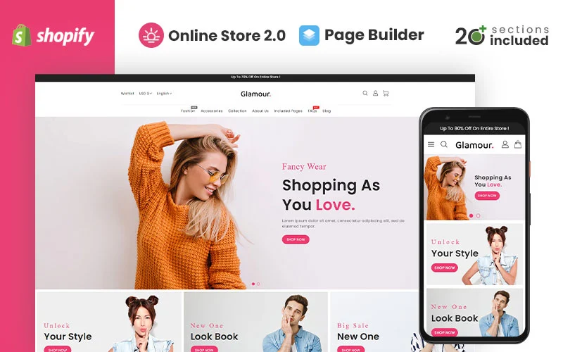 魅力时尚和配饰Shopify主题 - LuLunet-LuLunet
