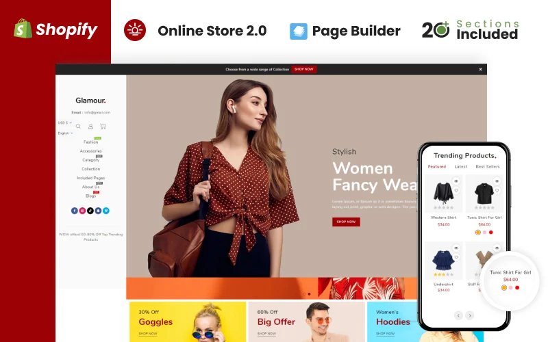 glamour-魅力时装店Shopify主题 - LuLunet-LuLunet