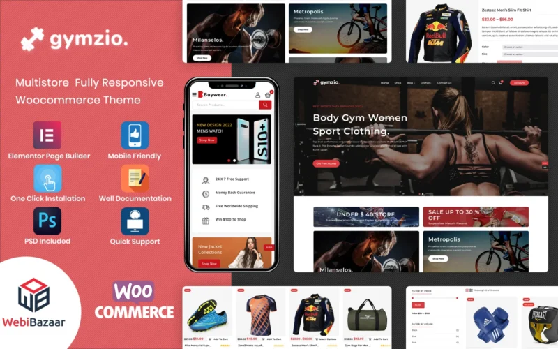 Gymzio-健身、健身房和运动服WordPress主题WooCommerce主题-LuLunet