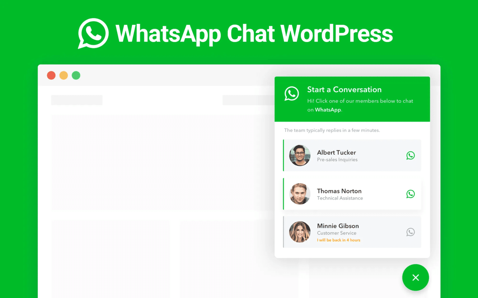 WhatsApp Chat WordPress v3.6.4 聊天工具插件 - LuLunet-LuLunet
