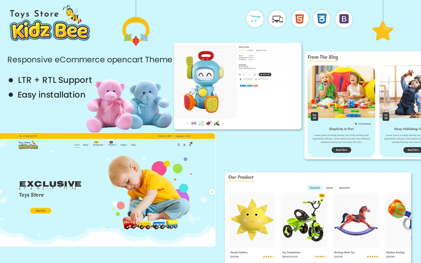 儿童和玩具主题OpenCart模板 - LuLunet-LuLunet