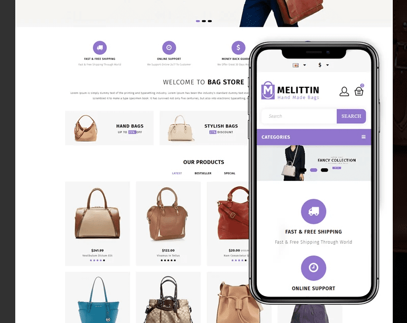 Melittin-包商店OpenCart模板 - LuLunet-LuLunet