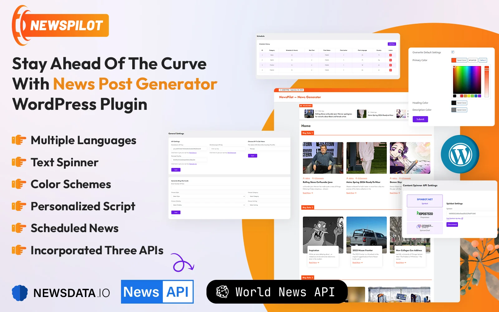 NewsPilot AI-自动新闻帖子生成器WordPress插件