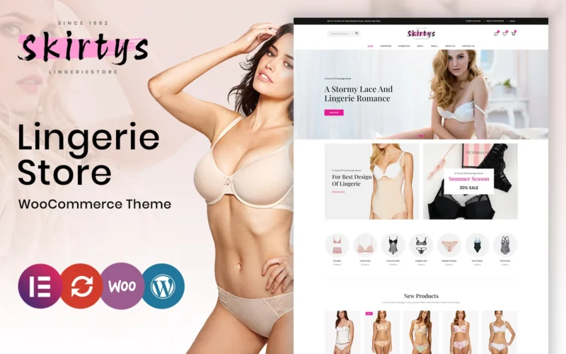 Skirtys-内衣和成人商店Elementor WooCommerce主题-LuLunet