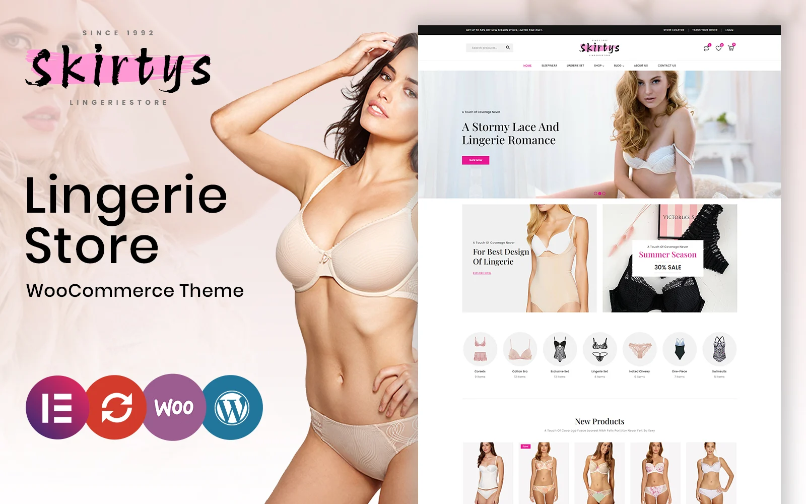 Skirtys-内衣和成人商店Elementor WooCommerce主题 - LuLunet-LuLunet