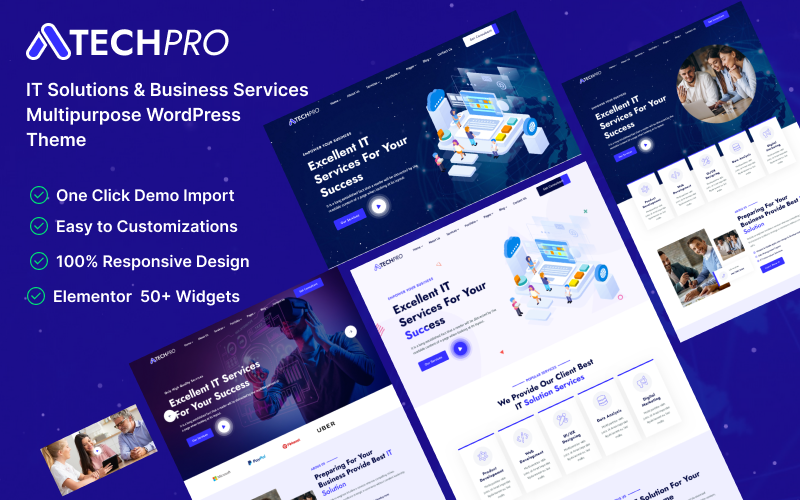 TechPro-IT解决方案和业务服务多用途WordPress主题 - LuLunet-LuLunet