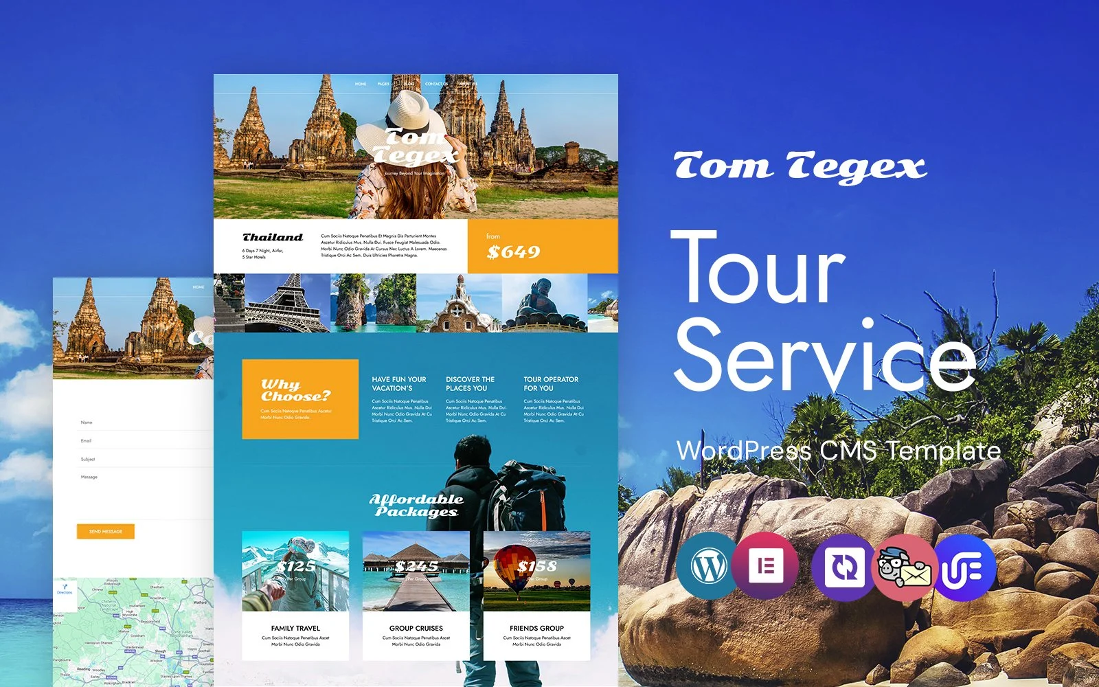 探索世界的最佳旅行社 - Tom Tegex  wordpress