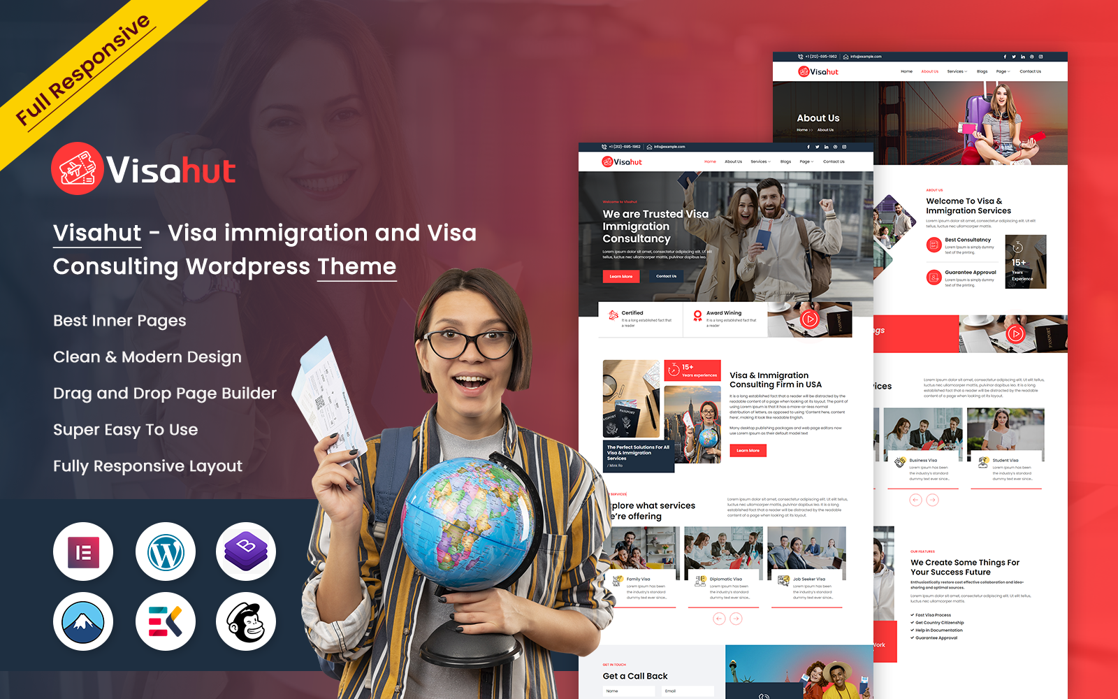 Visahut-签证移民和签证咨询WordPress主题 - LuLunet-LuLunet
