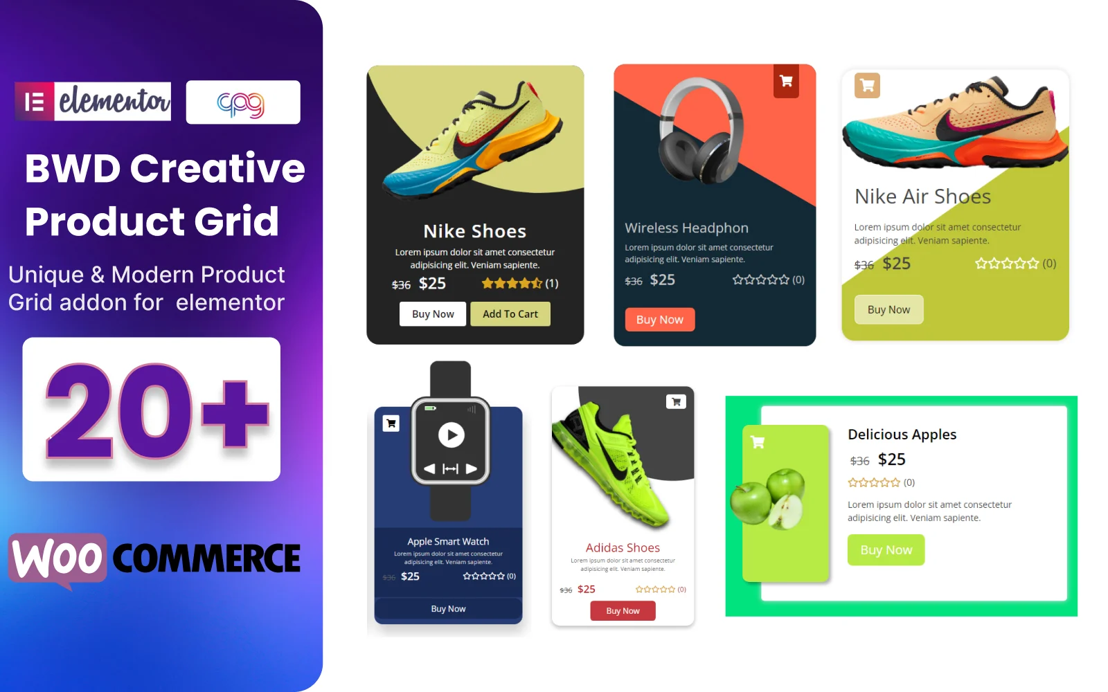 用于Elementor的WooCommerce产品网格WordPress插件 - LuLunet-LuLunet