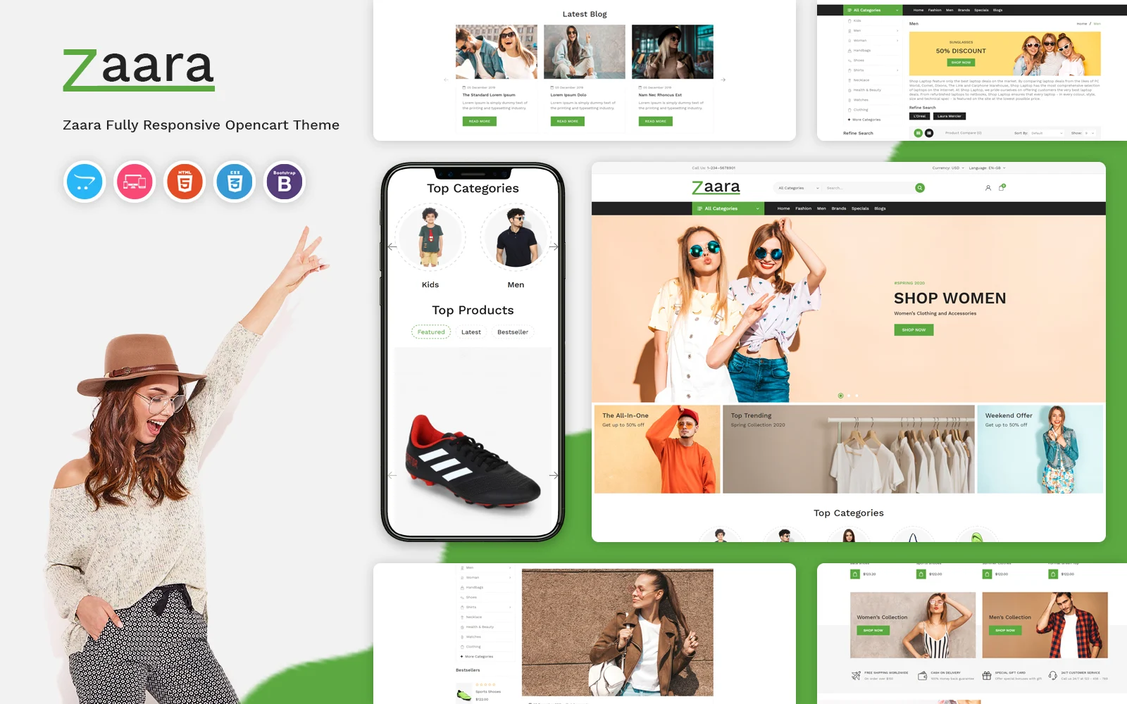 Zaara-时装店OpenCart模板 - LuLunet-LuLunet