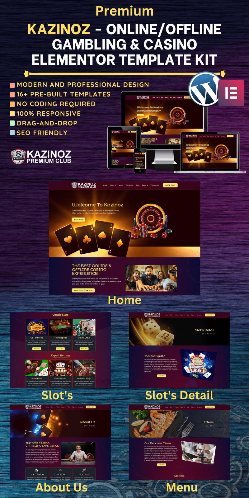 图片[1]-Kazinoz-在线/离线游戏和赌场元素模板套件 - LuLunet-LuLunet