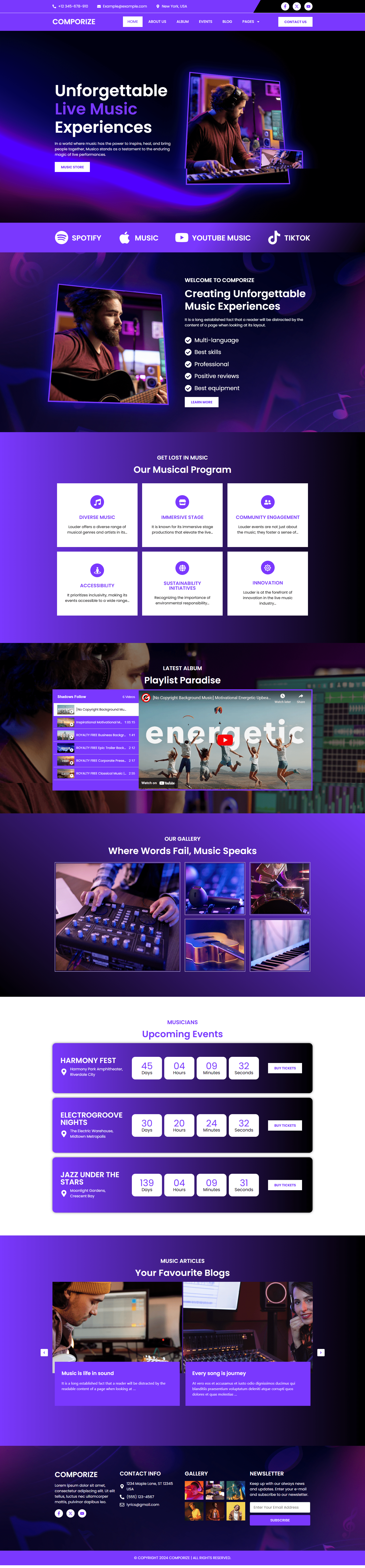 图片[2]-Comporize - Best Music Elementor Template Kit Elementor Kit 音乐主题 wordpress - LuLunet-LuLunet