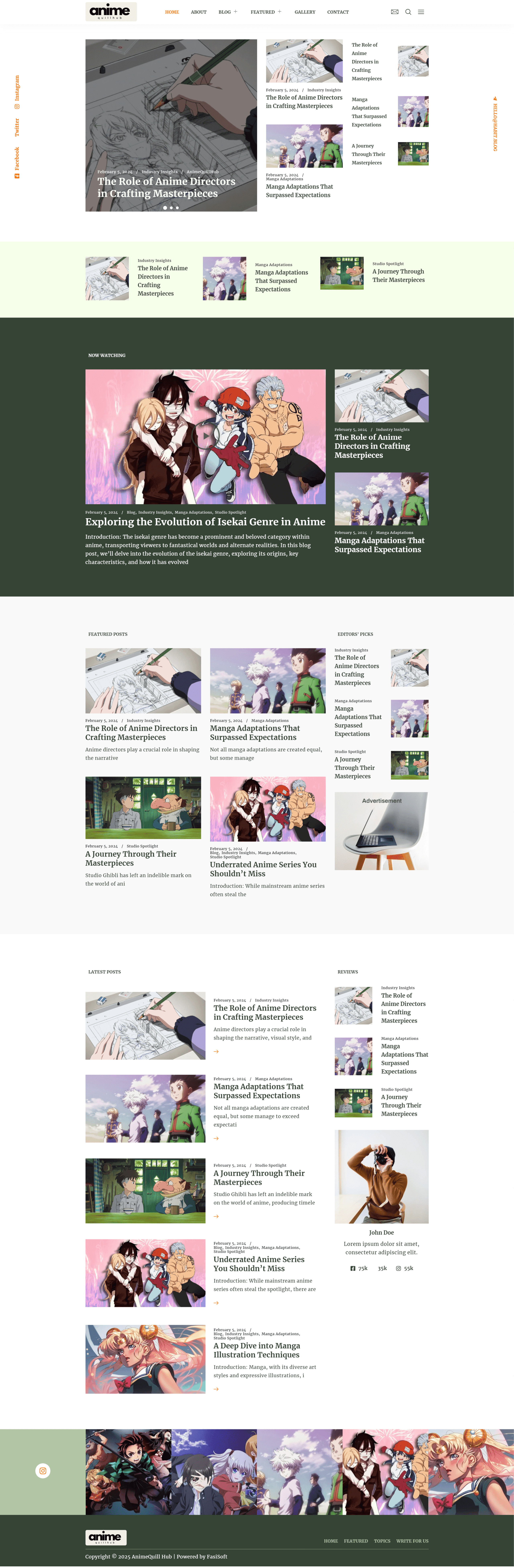 图片[1]-Anime Quillhub - 动漫漫画博客Anime & Manga Blog Elementor WordPress Theme - LuLunet-LuLunet
