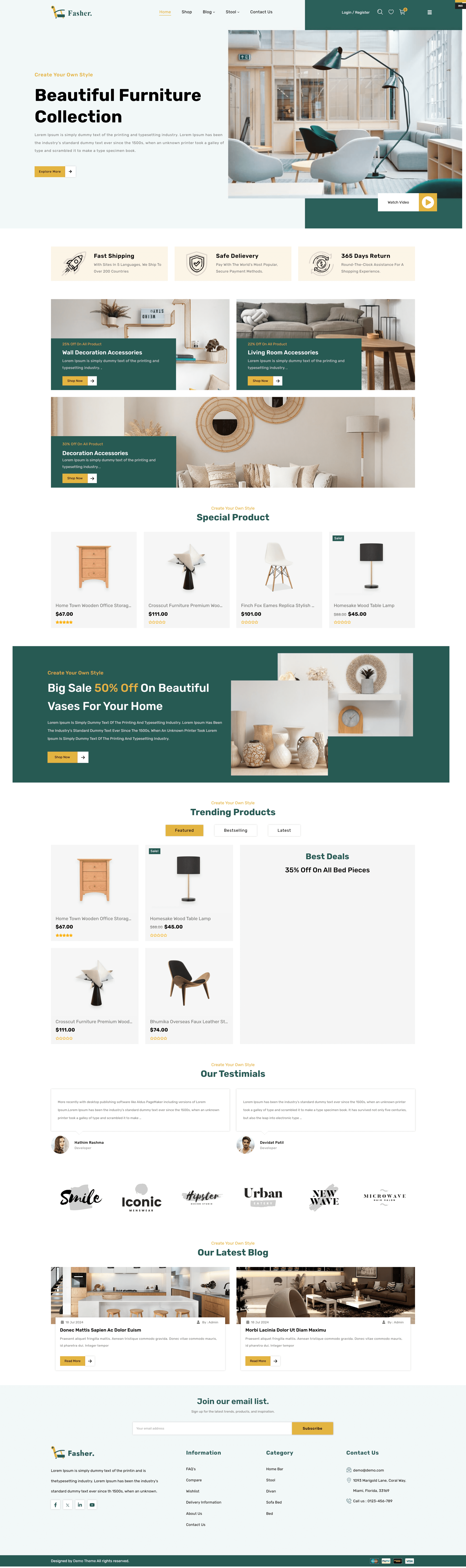 图片[2]-Fasher-家具元素WooCommerce模板WooCommerce主题 响应式 简约美化 - LuLunet-LuLunet