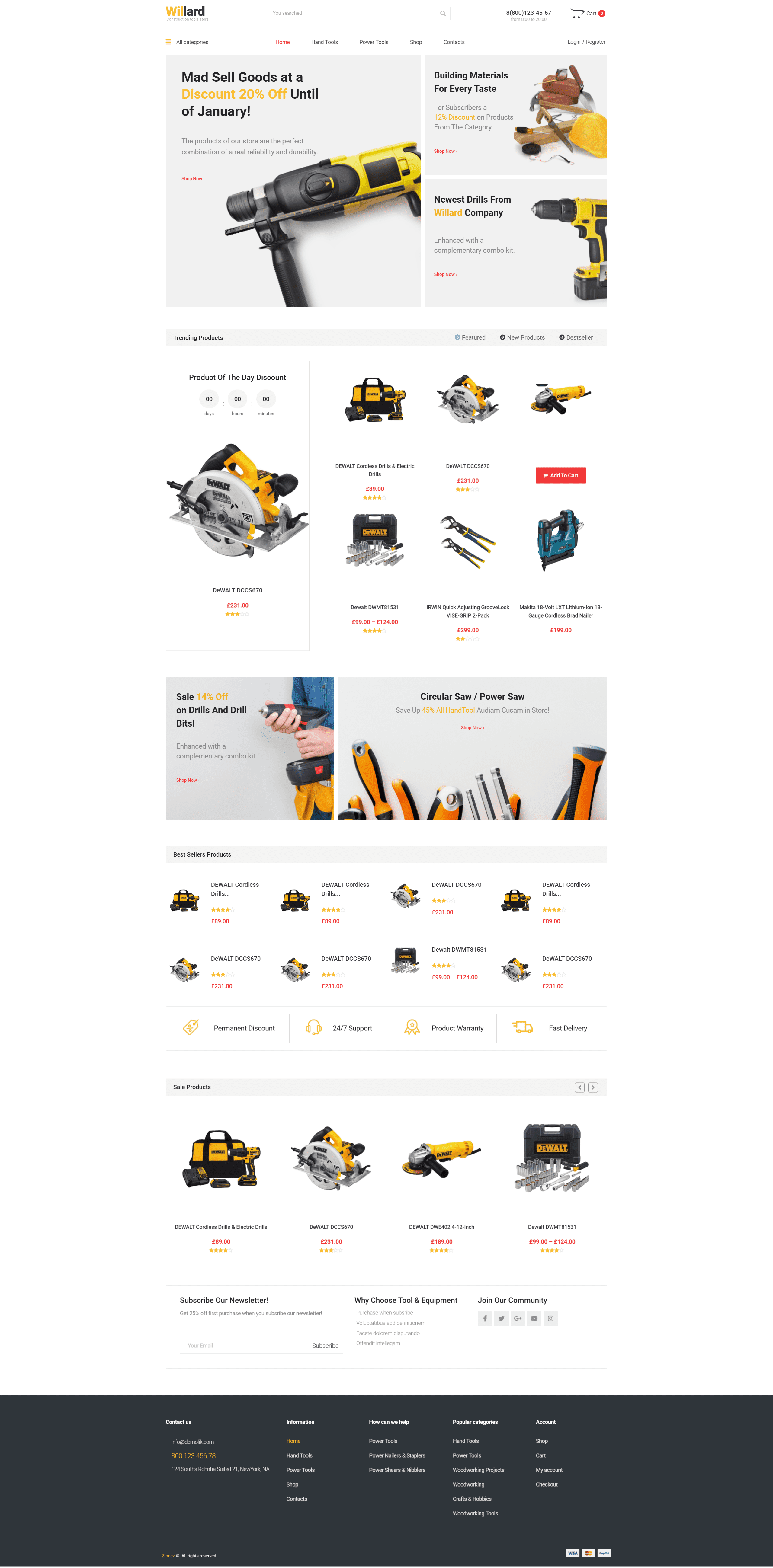 图片[1]-Willard-建筑工具商店，多功能，电子商务，清洁元素，WooCommerce主题 - LuLunet-LuLunet