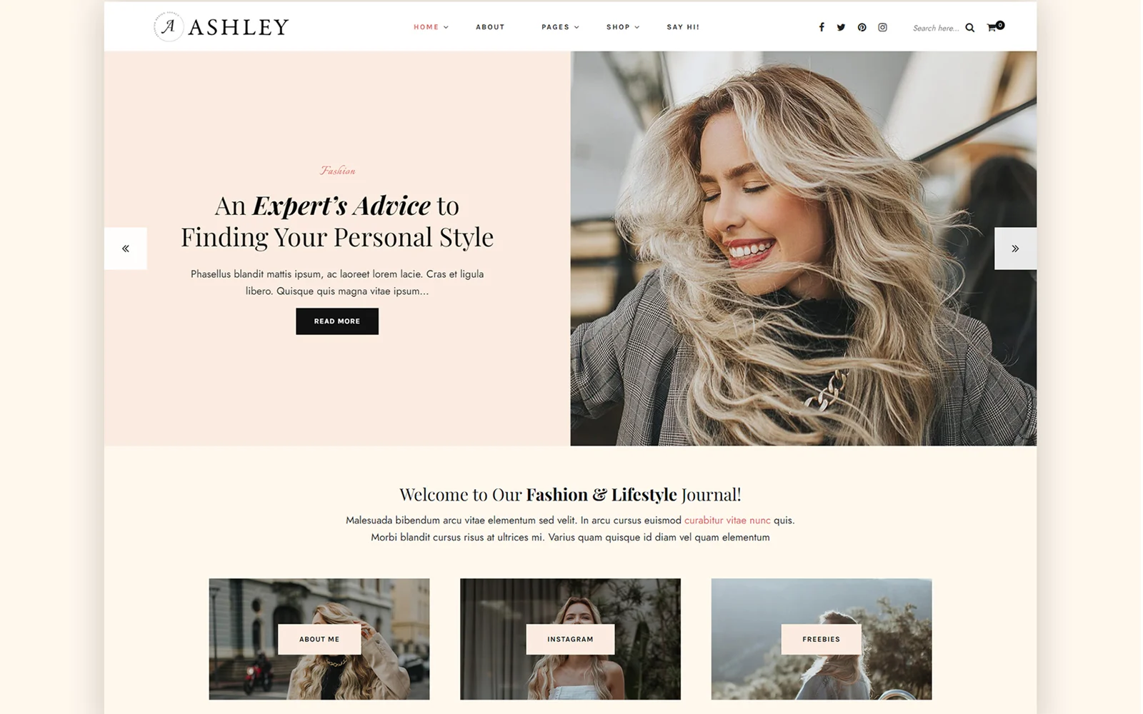 Ashley - 个人生活方式 WordPress 博客主题 - LuLunet-LuLunet