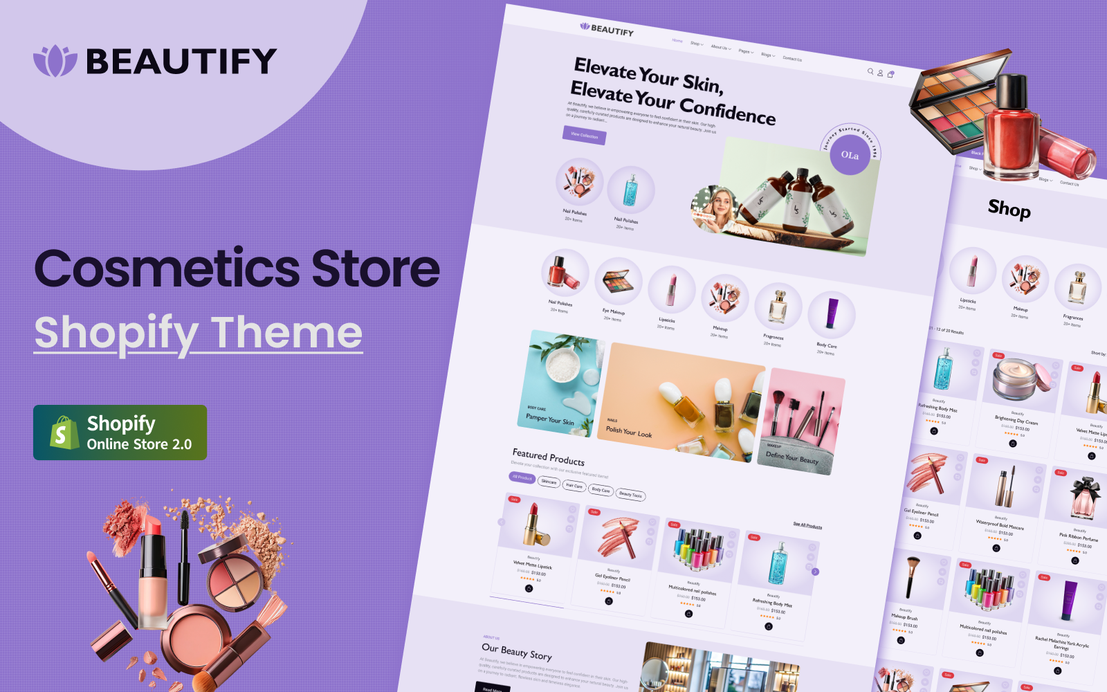Beautify - 皮肤管理 化妆品主题Skin Care & Cosmetics Store Shopify Theme - LuLunet-LuLunet
