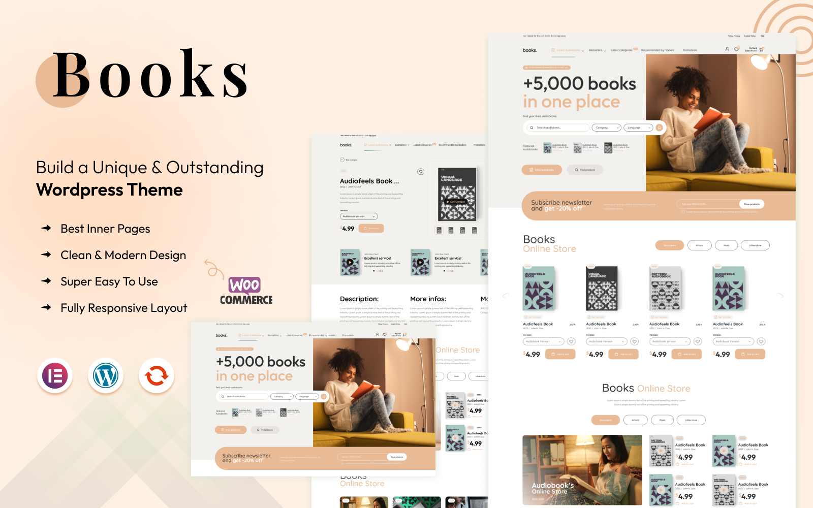 书籍-书店元素WordPress主题WooCommerce主题 - LuLunet-LuLunet
