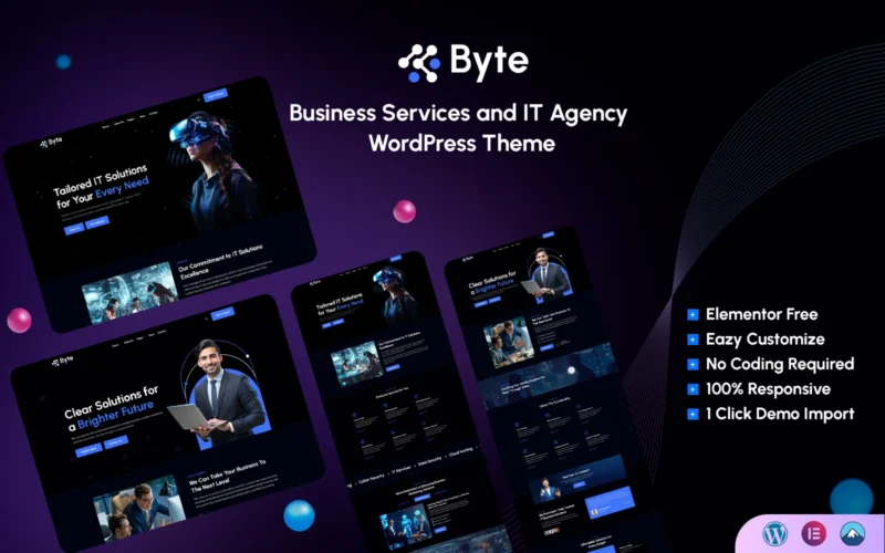 Byte - 商业服务与 IT 公司 WordPress 主题-LuLunet