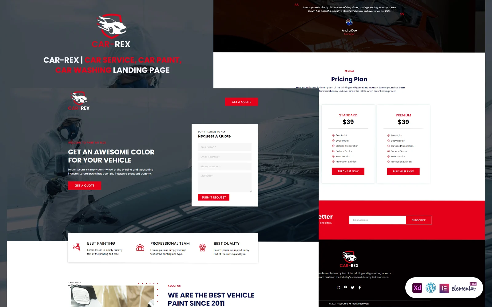Car-Rex-自动服务元素着陆页元素套件 wordpress 主题 elementor 主题 - LuLunet-LuLunet