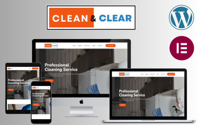 Clean & Clear - 房间清理主题Free Home Cleaning WordPress Theme-LuLunet
