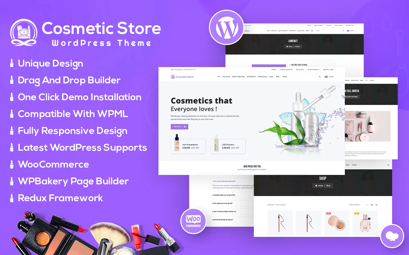 化妆品商店WooCommerce主题 - LuLunet-LuLunet