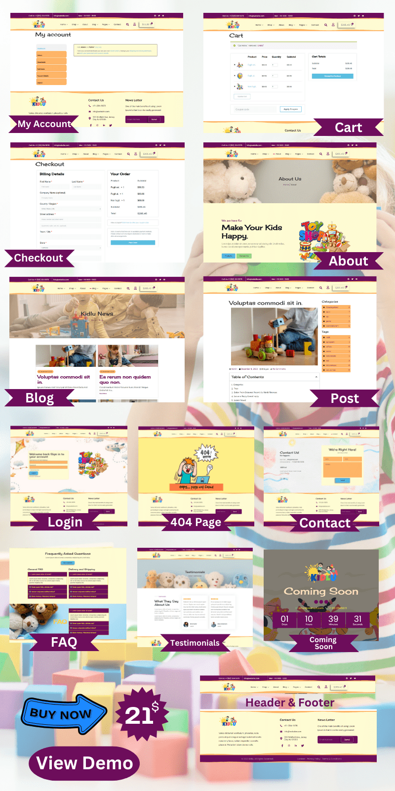 图片[3]-Kidlu-用于玩具、服装和时装店的WooCommerce Elementor模板套件Elementor Kit - LuLunet-LuLunet