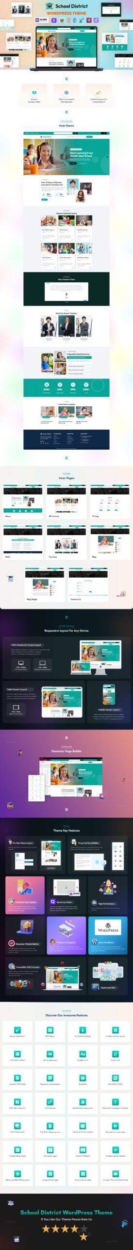 图片[1]-如何使用School District Elementor主题创建学校网站 WordPress Theme - LuLunet-LuLunet