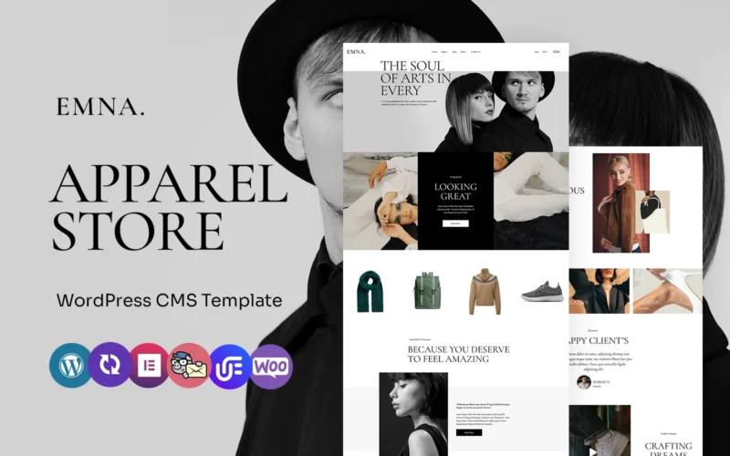Emna - 时尚服装多功能Apparels And Clothing Multipurpose  WordPress Elementor 主题-LuLunet