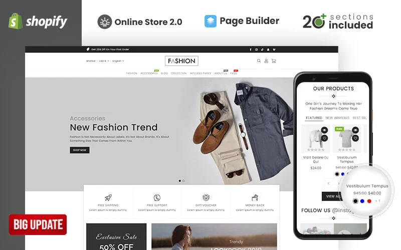 Fashion Clothing and Accessories Shopify 时尚主题 Os 2.0 Theme Shopify Theme - LuLunet-LuLunet