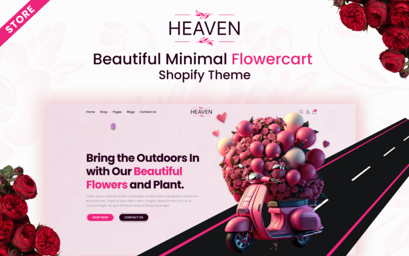 Heaven - 花店主题 Flower Bouquet and Boutique Gift Shopify Theme-LuLunet