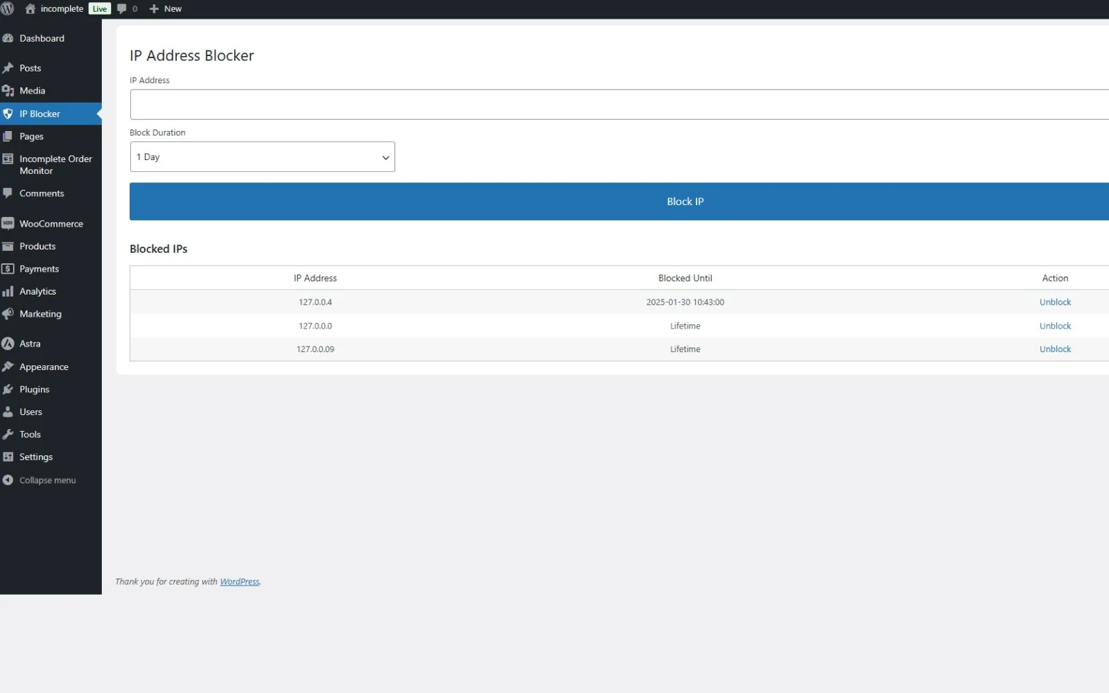 IP Address Blocker ip地址拦截插件 WordPress Plugin - LuLunet-LuLunet