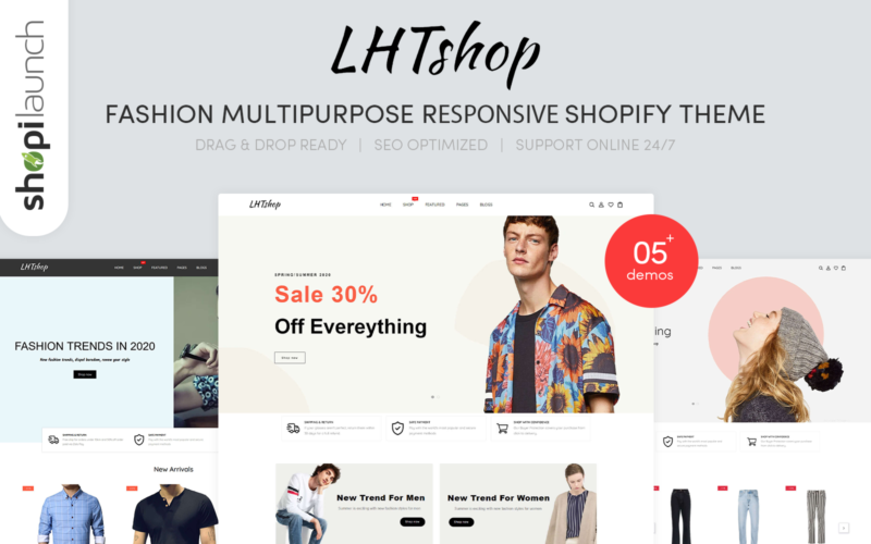 LhtShop - 时尚主题 Fashion Multipurpose Responsive Shopify Theme-LuLunet