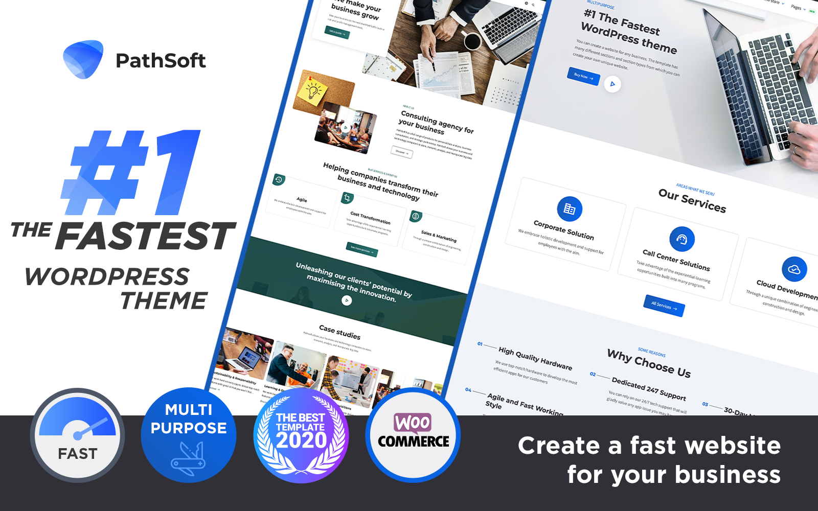 高效建站解决方案 | PathSoft WordPress 主题 - 多用途电商落地页，一键部署 - LuLunet-LuLunet