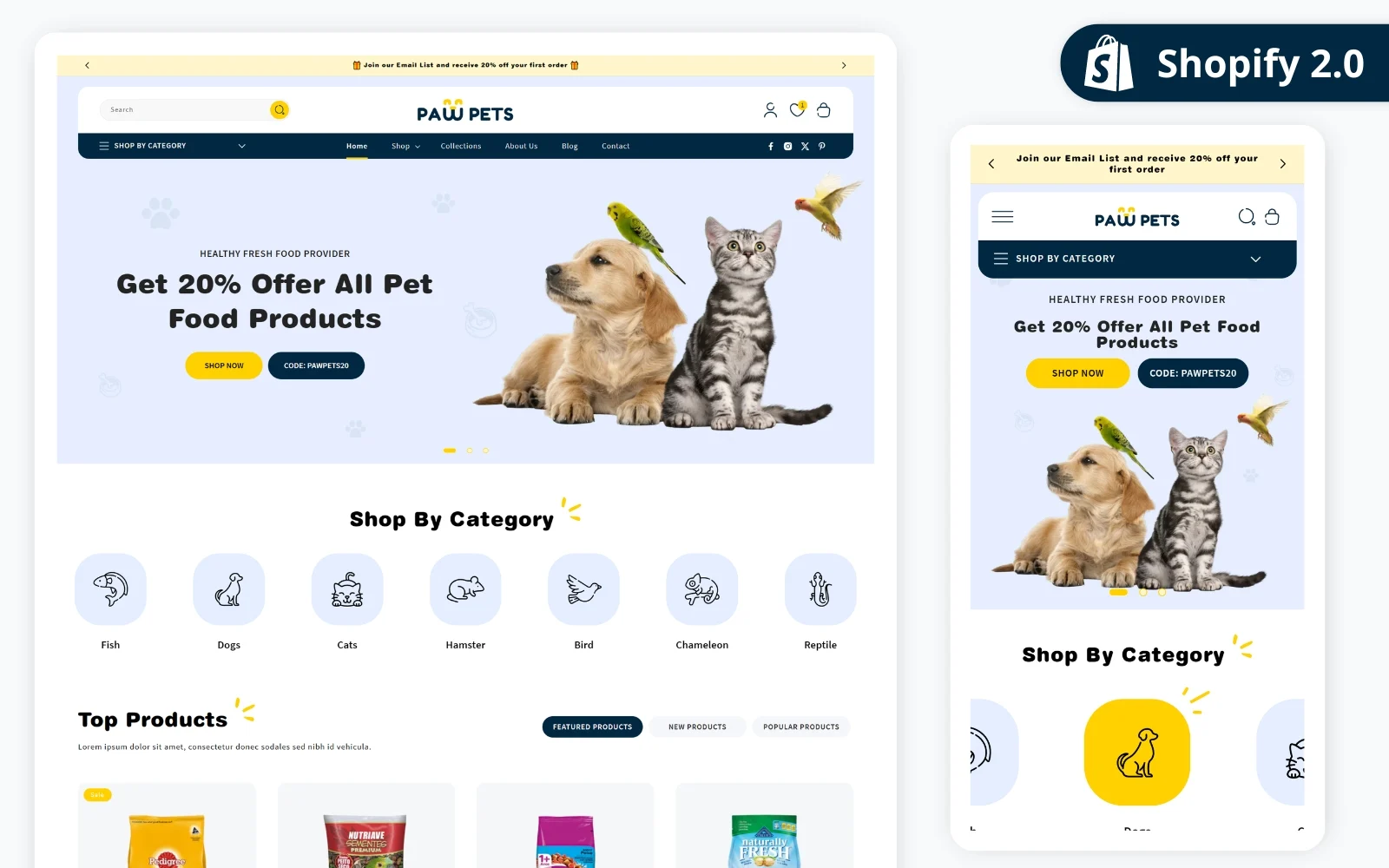 PawPets - 宠物商店 Best Shopify 2.0 Pets Theme Shopify Theme - LuLunet-LuLunet