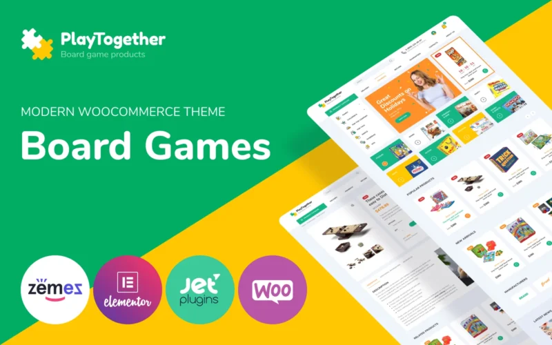 PlayTogether - Board games hop Elementor WooCommerce Theme-LuLunet