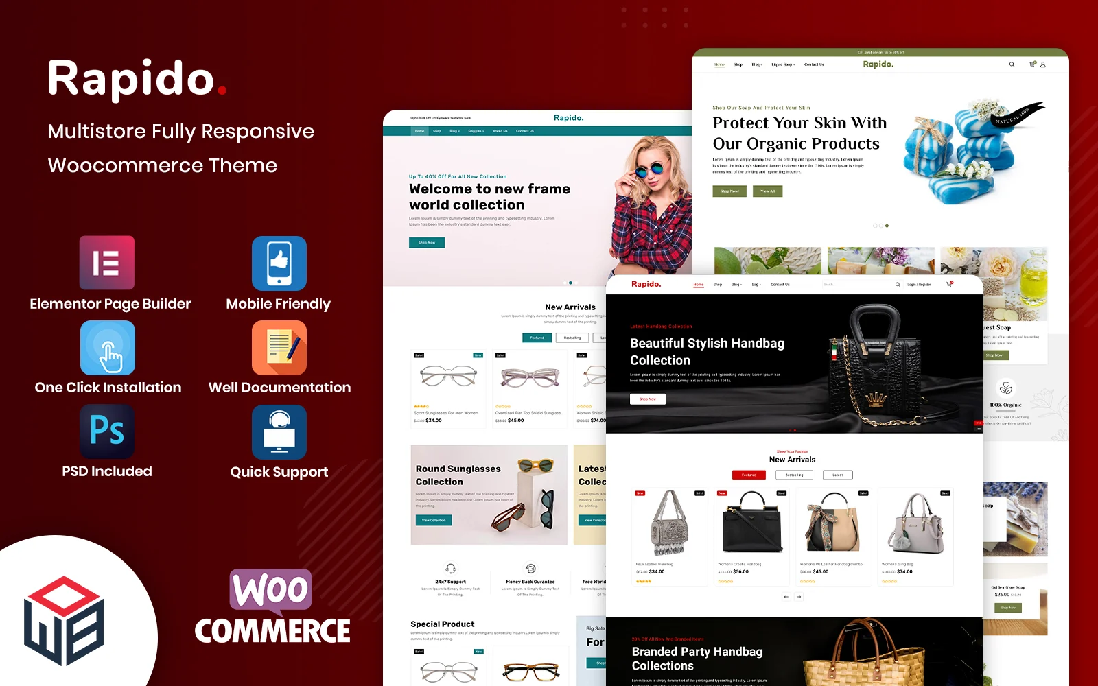 Rapido-多重时尚配饰，WooCommerce模板，WooCommerce主题 - LuLunet-LuLunet