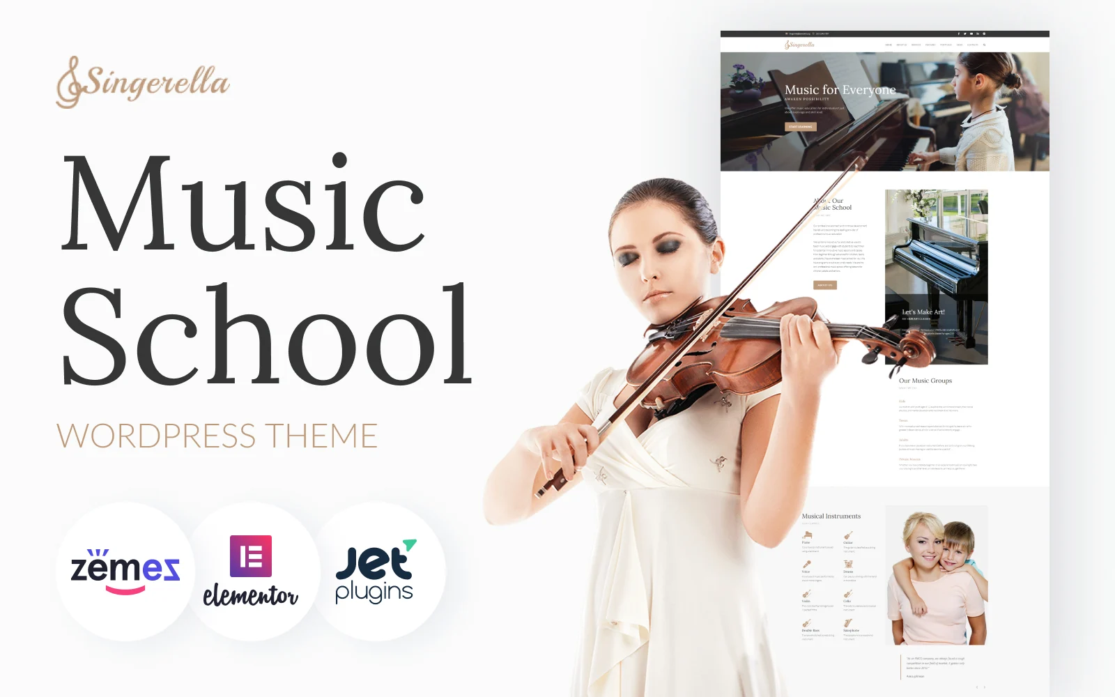 Singerella - Music School WordPress Theme 音乐学校 - LuLunet-LuLunet