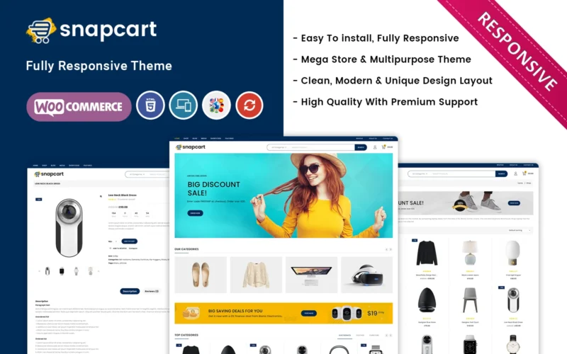 snapcart 快照-巨型商店响应式WooCommerce主题 服装 产品主题-LuLunet