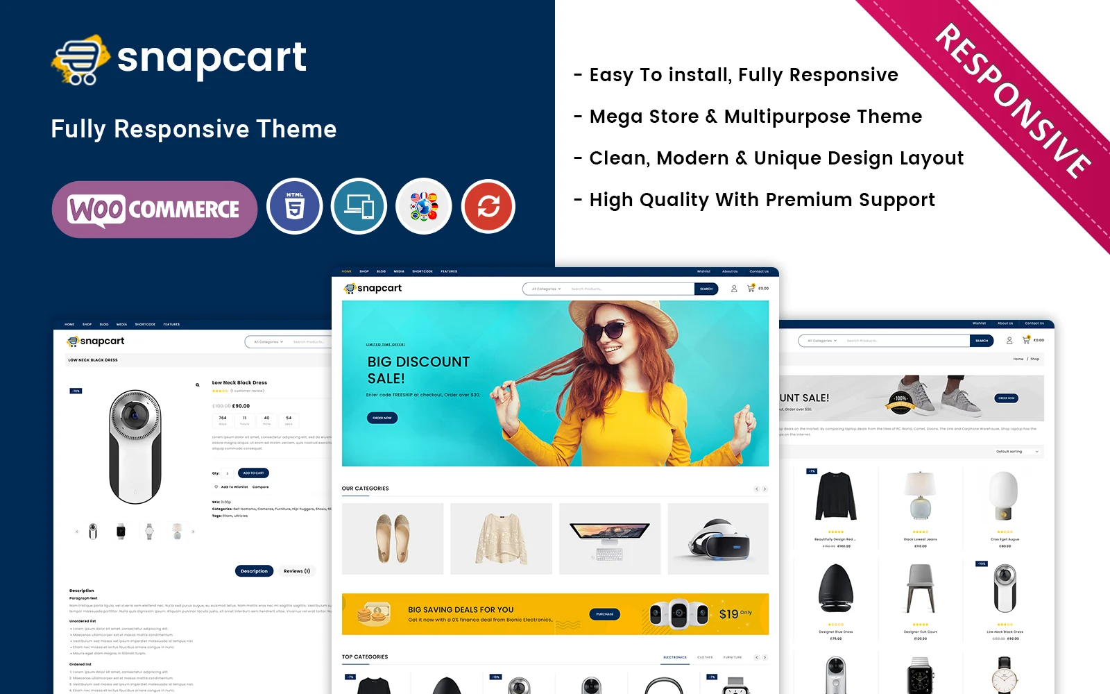 snapcart 快照-巨型商店响应式WooCommerce主题 服装 产品主题 - LuLunet-LuLunet