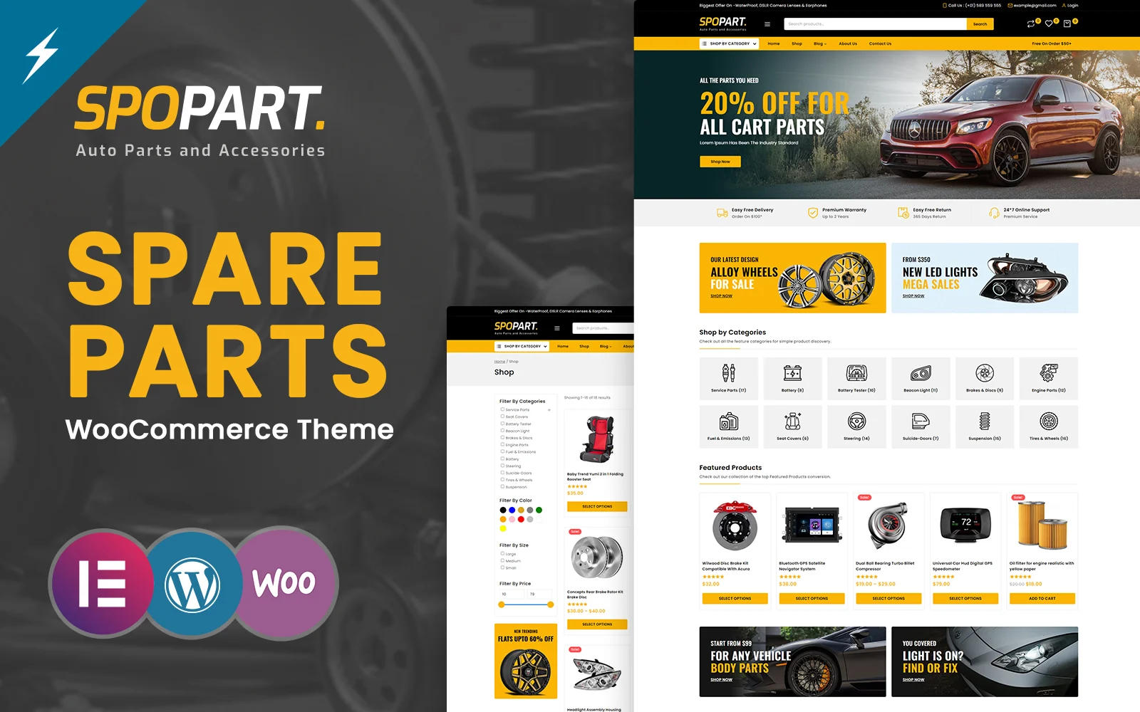 Spopart-汽车零部件和机床Elementor WooCommerce主题 - LuLunet-LuLunet