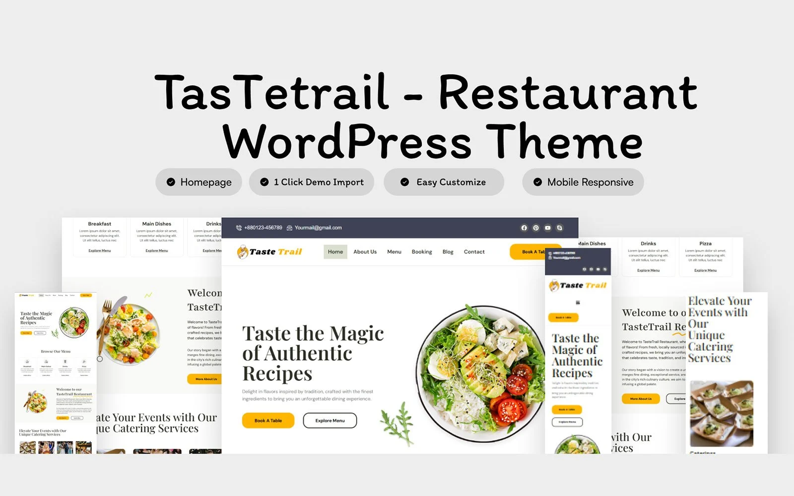 TasTrail- Restaurant 餐厅主题 WordPress Theme - LuLunet-LuLunet