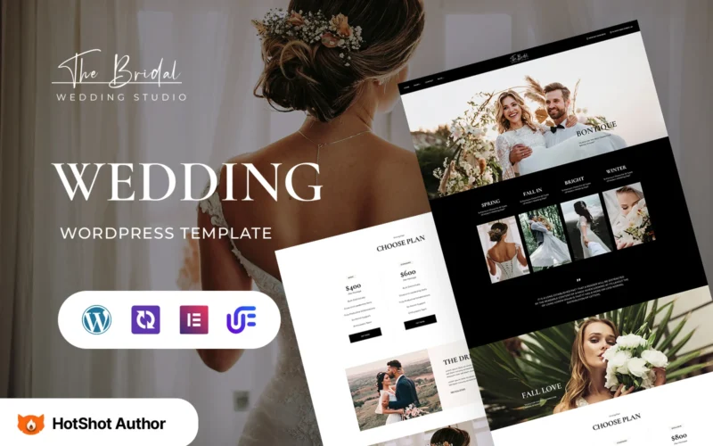 婚纱 - 婚礼工作室 The Bridal - Wedding Studio WordPress Elementor 主题-LuLunet