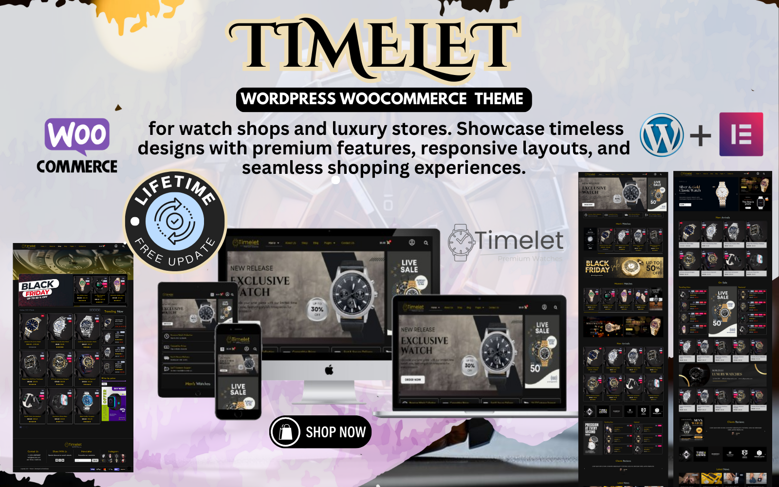 Timelet - 豪华腕表销售 WordPress WooCommerce Elementor 主题 - LuLunet-LuLunet